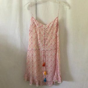 Athena Procopiou Printed Dress with Tassels, Silk